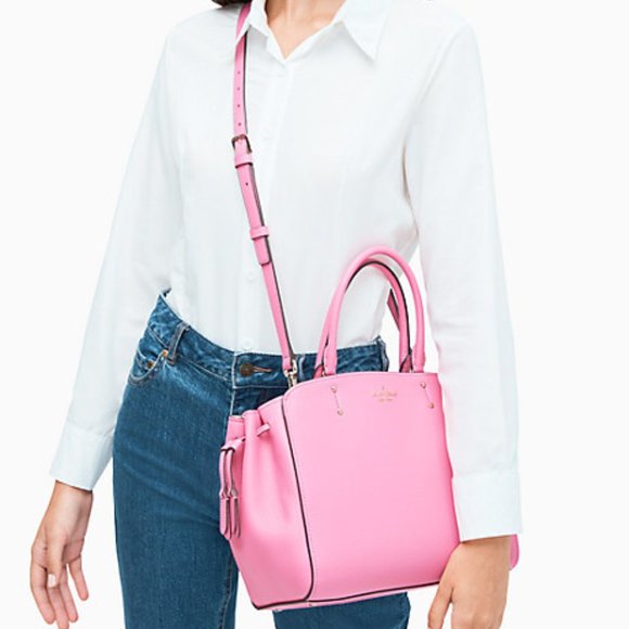 NWT Kate Spade pink leather medium satchel handbag - Picture 3 of 8